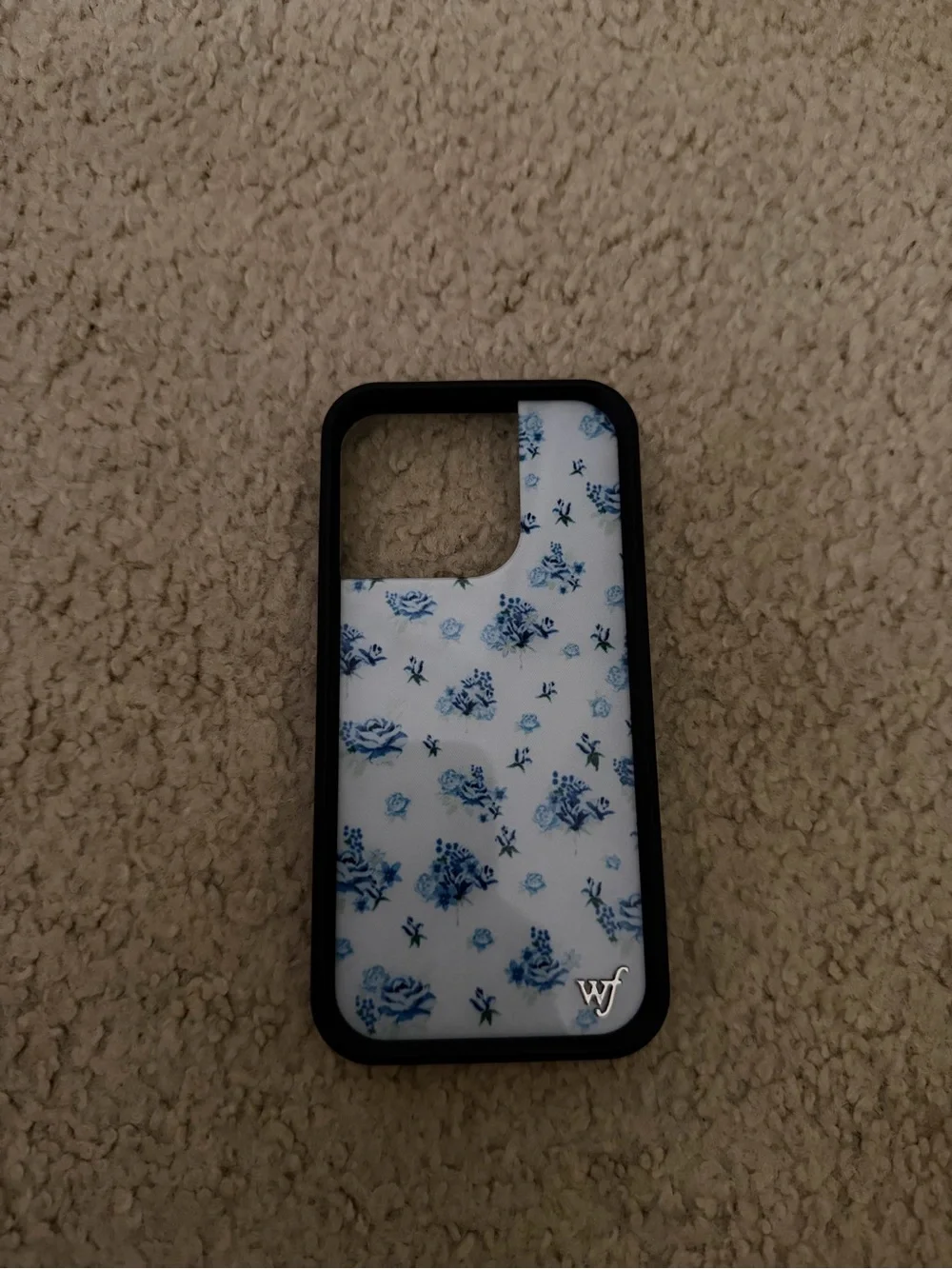 Wildflower Floral iPhone Case - Blue & White
